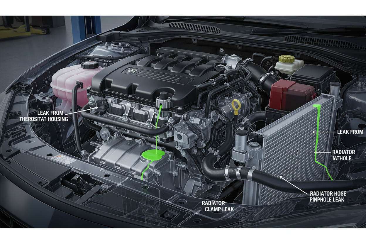 Fuite de liquide de refroidissement : Causes, conséquences et solutions